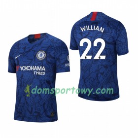 Koszulka Chelsea Willian 22 Domowe Koszulki Piłkarskie 2019-2020 Krótki Rękaw
